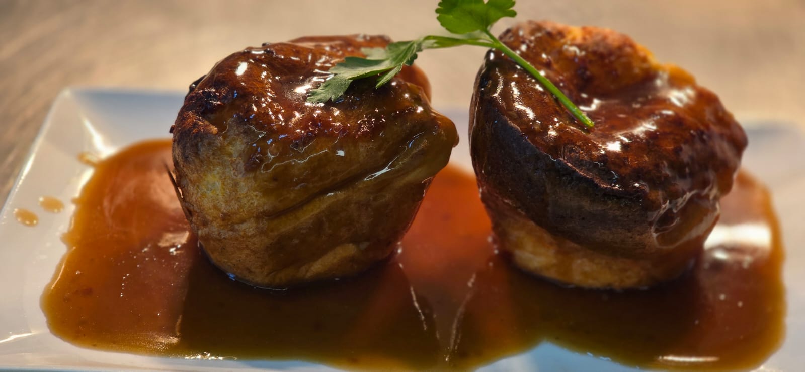Yorkshire puddings with gravy
